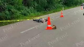 El cuerpo fue visto por automovilistas que transitaban por el lugar