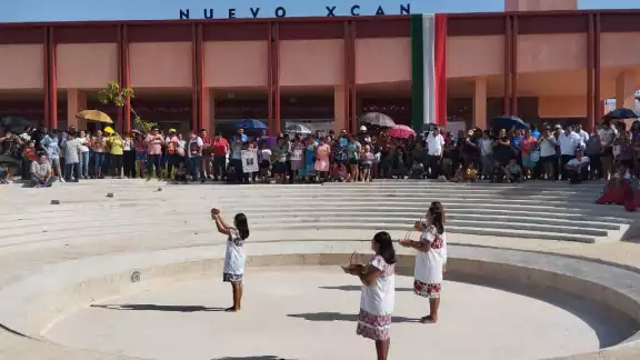 Los tres ordenes de gobierno participaron en la inauguración de la estación Nuevo Xcán Los tres ordenes de gobierno participaron en la inauguración de la estación Nuevo Xcán