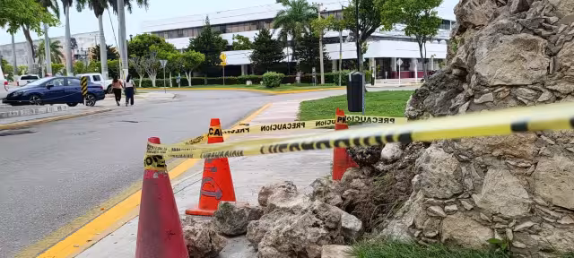 Se desprenden piedras del Jardín Botánico Xmuch'Haltún en Campeche por las lluvias