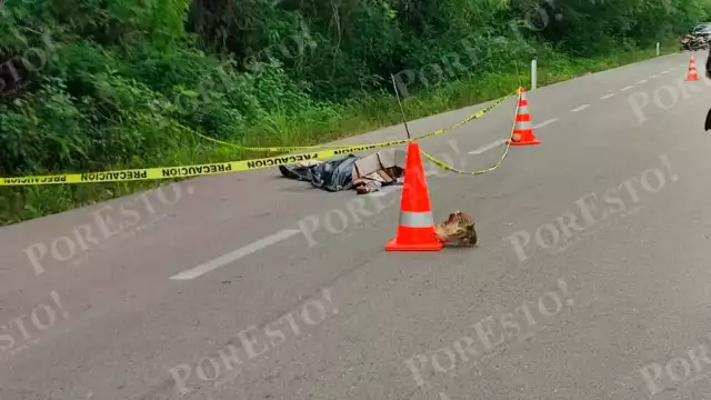 El cuerpo fue visto por automovilistas que transitaban por el lugar