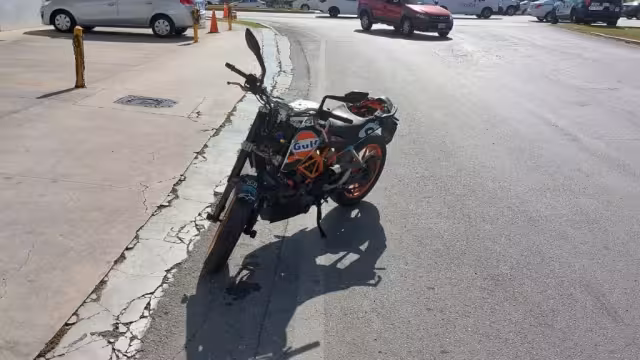 El motociclista terminó hospitalizado