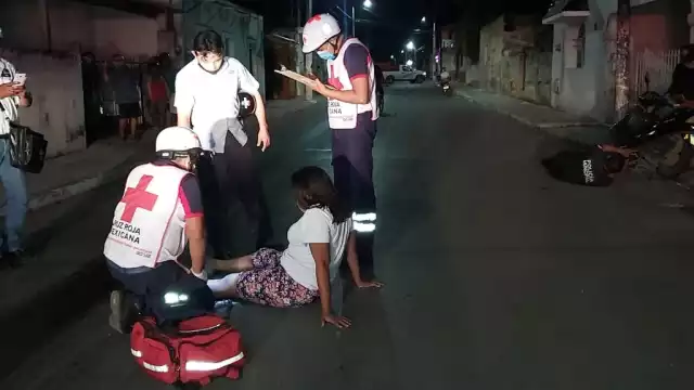 El accidente fue causado por aceite que se encontraba derramado en el pavimento Foto: Luis Manuel Pech