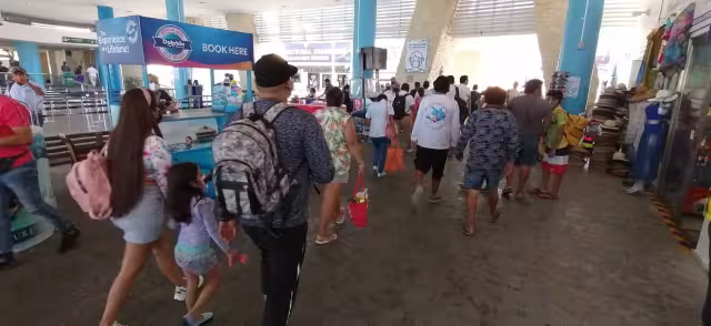 Así lució la terminal marítima de Isla Mujeres