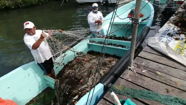 Pescadores fueron por sus trampas al reabrir el puerto.