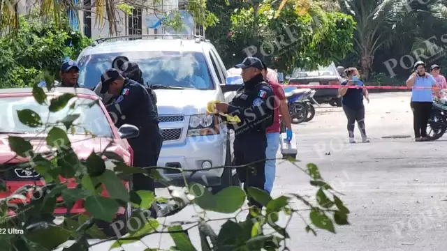 Los hombres huyeron del sitio después de disparar