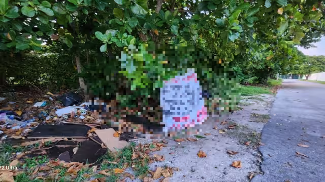 La primera advertencia se encontraba en un área verde de la avenida Xel-Ha