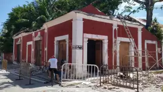 Tras el derrumbe, el pintor que habita el predio quedó sin hogar por lo que tendrá que mudarse con un familiar