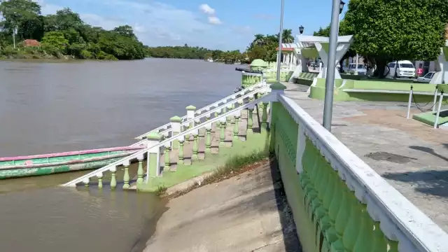 El río Palizada se encuentra a 38 centímetros de esntrar el altura preventiva