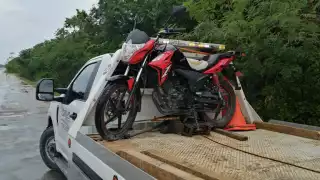 Motociclista se salva tras choque en la avenida Colosio de Playa del Carmen