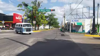Las principales avenidas de Cozumel no mostraron gran afluencia de personas