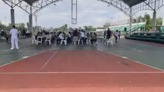 La jornada de vacunación fue en la unidad deportiva bicentenario.