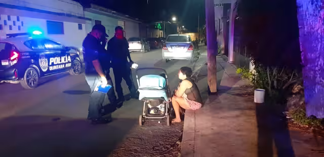 La señora tiene siete meses de gestación y recibió golpes en el vientre