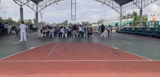 La jornada de vacunación fue en la unidad deportiva bicentenario.