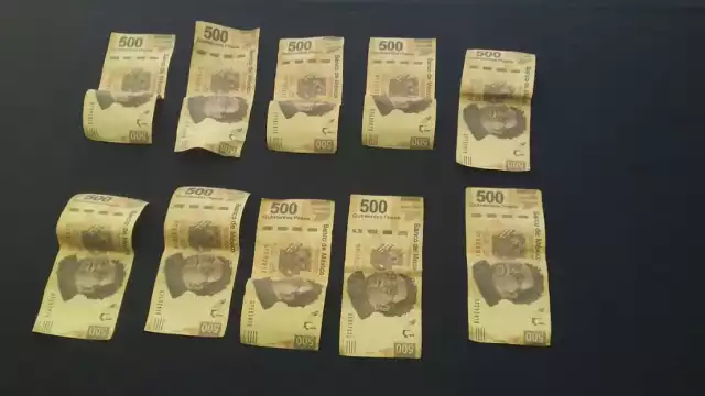 Los detenidos tenían en su poder al menos 10 billetes más de 500 pesos