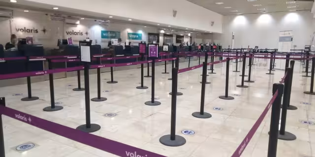 El aeropuerto de Mérida registró poca afluencia durante la mañana de este martes