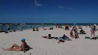 Así lució Playa Norte en Isla Mujeres este lunes 28 de diciembre de 2020