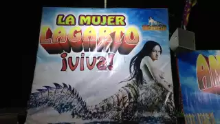 La Mujer Lagarto termina en el IMSS  tras sufrir un pre infarto en la Feria de la Naranja de Oxkutzcab