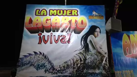 La dueña de La Mujer Lagarto sufrió un pre infarto en Oxkutzcab La dueña de La Mujer Lagarto sufrió un pre infarto en Oxkutzcab