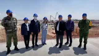 AMLO supervisa obras del AIFA