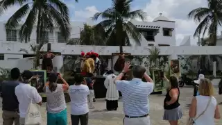 El video tiene miles de reproducciones en TikTok y se muestra a la figura de Cristo moviendo la cabeza