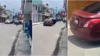 Sujeto de lanza de vehículo en movimiento cuanto intentaban secuestrarlo en el Estado de México