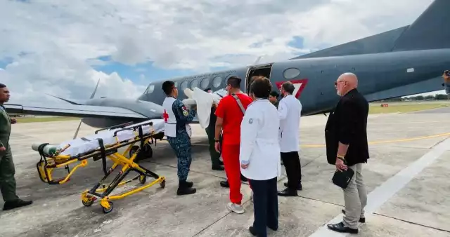 Coordinan IMSS y Sedena traslado aéreo de paciente del Tren Interoceánico