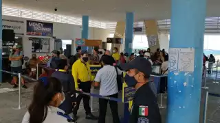 Así lució esta mañana la terminal marítima de Isla Mujeres