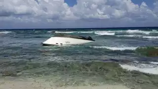 El yate quedó a unos 3 kilómetros al sur de Punta Venado y cerca de la zona de Paamul