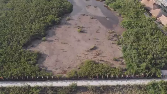 El dron de la Asociación Cielo, Tierra y Mar en Cozumel captó cómo luce la laguna en la zona de Palancar, que ya fue secada El dron de la Asociación Cielo, Tierra y Mar en Cozumel captó cómo luce la laguna en la zona de Palancar, que ya fue secada