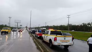 El choque ocurrió  en el Bulevar Luis Donaldo Colosio frente a Lagos del Sol