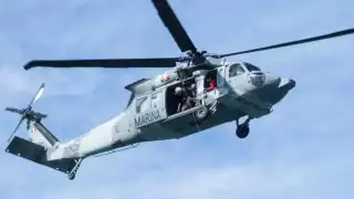 El helicóptero de la Semar cayó en Centla, Tabasco