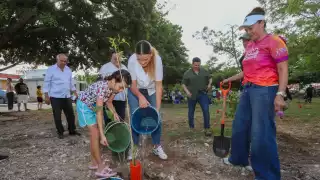 La actividad se llevó a cabo en un área verde del fraccionamiento Las Américas