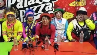 Payasos de Campeche anuncian evento en su día en el Pasaje Román Piña Chan