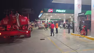 Herido con quemaduras tras incidente en estación de gasolina