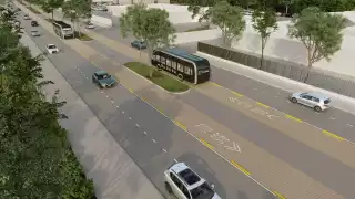 Como parte de las obras del IE-TRAM ya se coloca asfalto magnético en algunos tramos