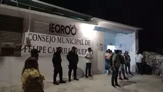 El arribo de material electoral fue a las 21 horas en las instalaciones del Consejo Municipal