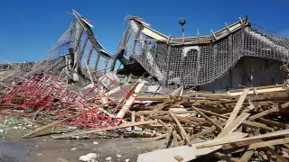 La obra se derrumbó, presuntamente, por la mala calidad de los materiales