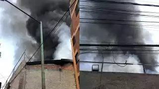 Reportan incendio en la Plaza Comercial Azcapotzalco en CDMX