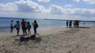 Los bañistas no respetaban la sana distancia