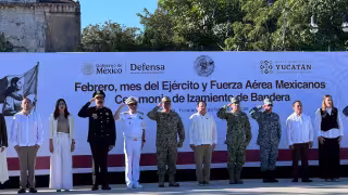 Mérida recuerda las efemérides de febrero con ceremonia cívica del Ejército Mexicano