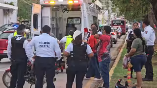 Motociclista no habría visto a la peatona debido a las condiciones de circulación.
