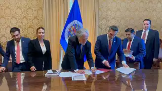 Alejandro Moreno se reúne con Luis Almagro en la Organización de Estados Americanos