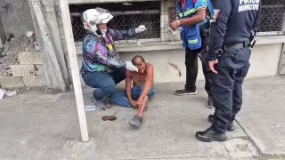 Hombre se golpea la cabeza contra una pared y termina en el hospital en Ciudad del Carmen