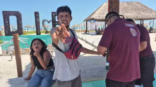 Policía Estatal asegura a dos hombres tras riña en malecón costero