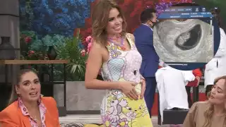 Andrea Escalona reveló que está embarazada. Foto. Captura de pantalla