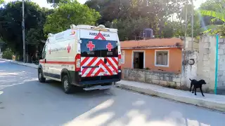 La ambulancia acudió a auxiliar a la persona