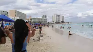 Playa Gaviota azul presentó oleajes con menor intensidad