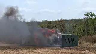 Incineraron y destruyeron narcóticos, como marihuana, cocaína, metanfetamina entre otros.