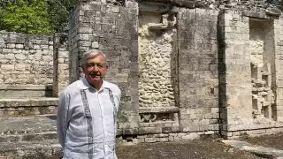 El Presidente acudió a supervisar los avances de obras como el Tren Maya.
