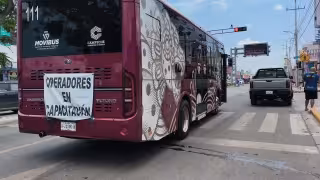 Un camión de transporte público chocó contra una camioneta en la avenida Gobernadores.